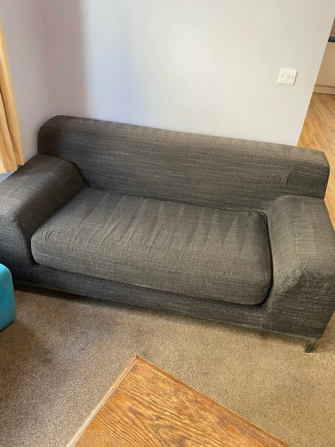 A sofa after cleaning
