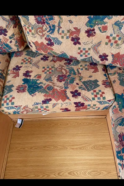 The same sofa seat after cleaning